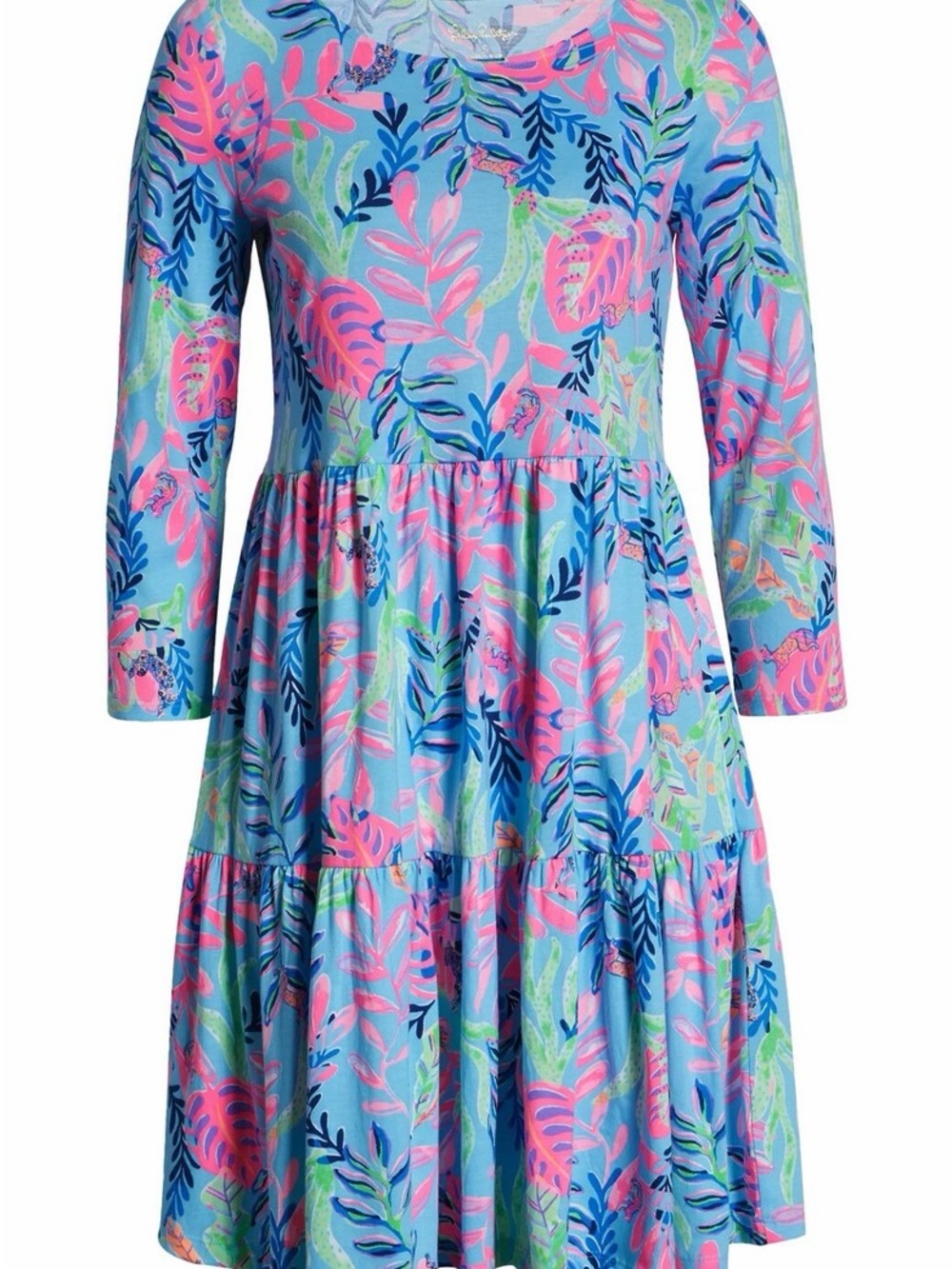 Lilly Pulitzer Geanna Swing Dress - Porto Blue You’ve Been Spotted XS NWT - Picture 7 of 8